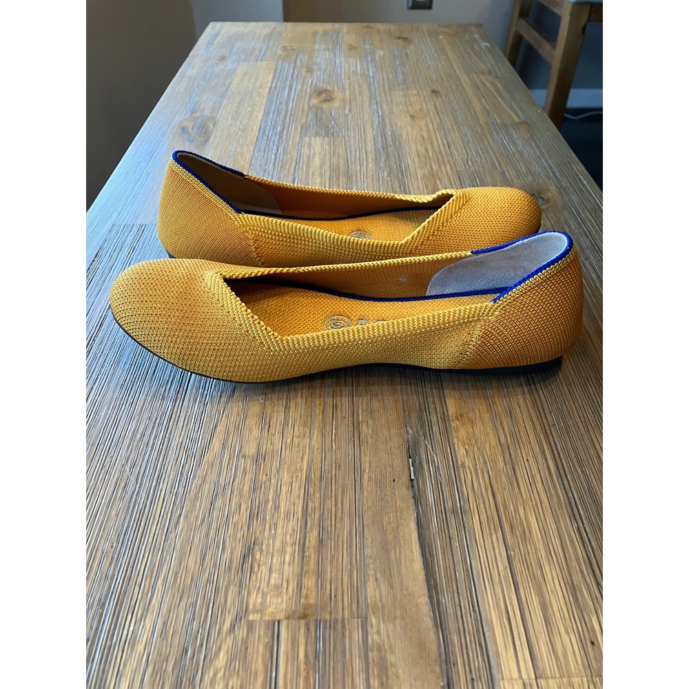Rothy's The Daily Flat Mesh Washable Marigold size 6.5 Ballet Slip On Rare Color - Picture 4 of 8